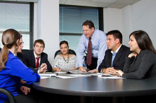 MPI conference room huddle